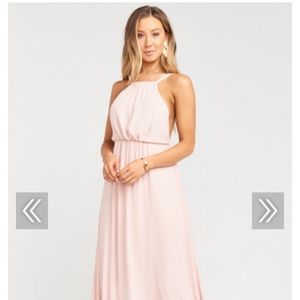 Amanda Dusty Blush Crisp Bridesmaid dress